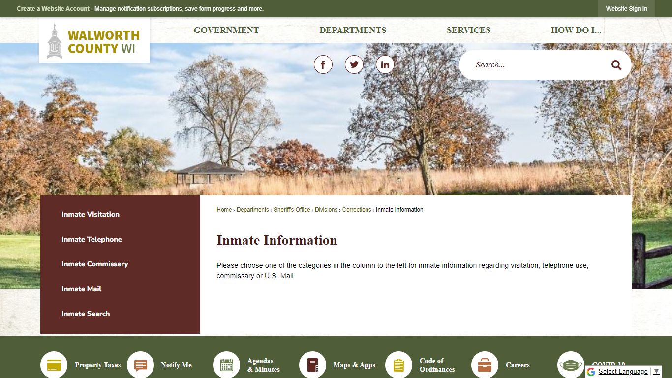 Inmate Information | Walworth County, WI