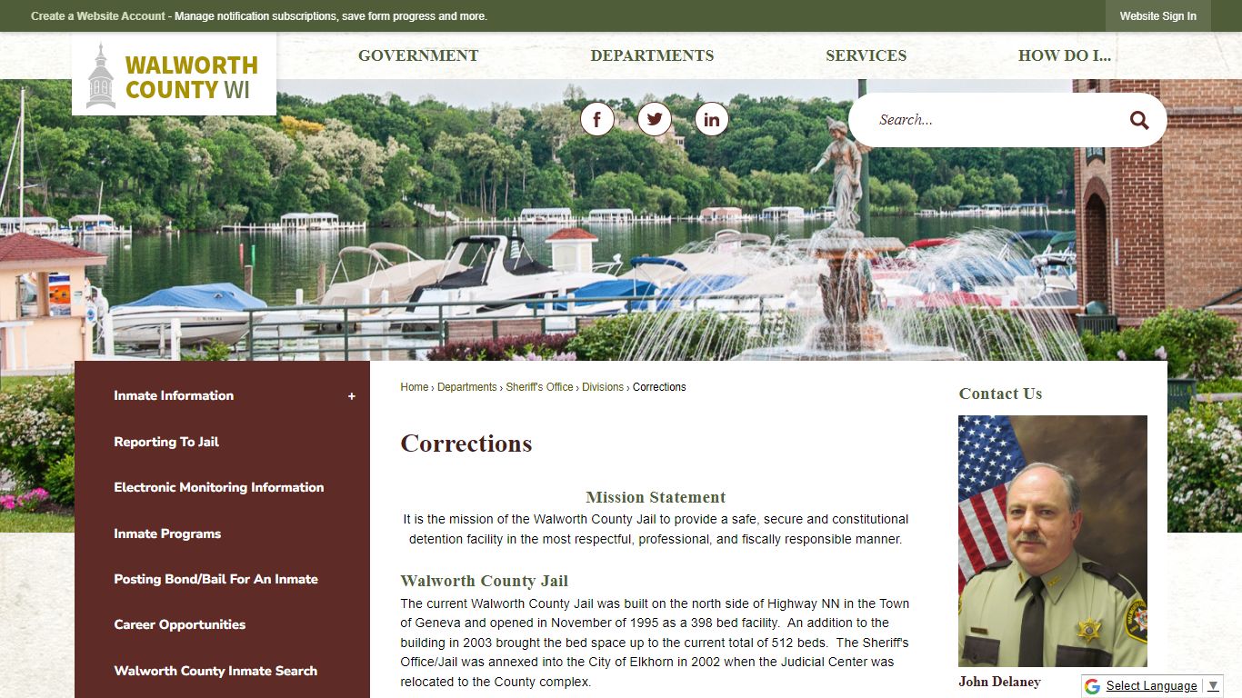 Corrections | Walworth County, WI